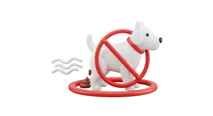 Isolated Dog Pooping Symbol