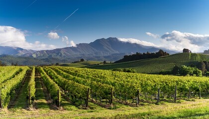 Fototapeta premium vineyard landscape in the eastern foothills of helan mountain