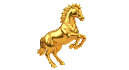 Isolated Golden Horse