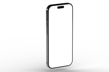 High-quality image of a modern smartphone with a blank screen, perfect for app presentations or...