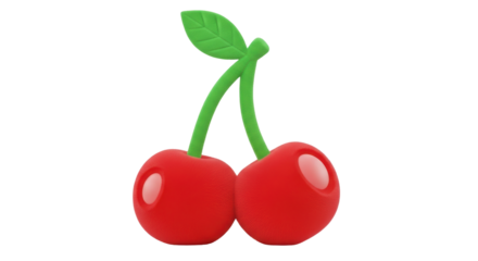 Isolated Cartoon Cherries