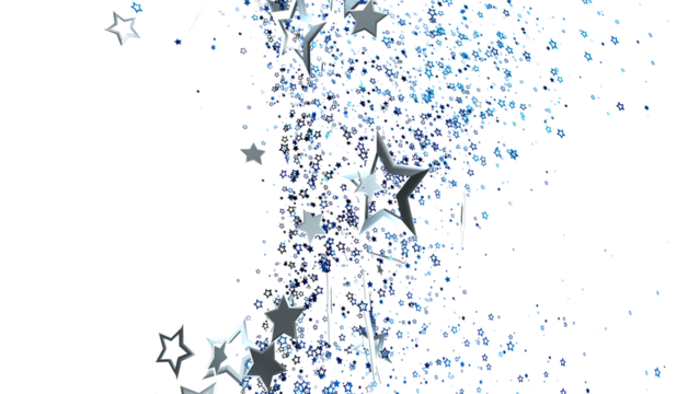 Stunning background image featuring silver and blue stars. Perfect for festive designs, celebrations, and more.