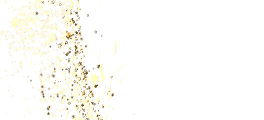 Sparkling gold stars on white. Perfect for holidays, celebrations, and festive designs.