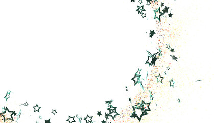 Beautiful design with teal stars scattered on a white background. Perfect for invitations, cards, and more.