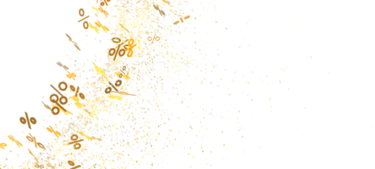 Abstract background with golden percentage symbols perfect for sale banners and promotions.