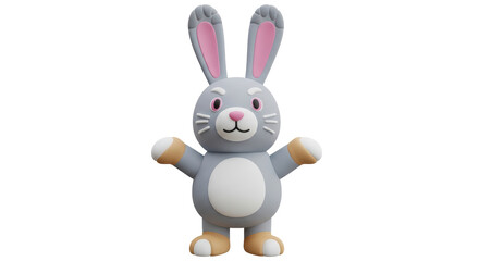 Isolated Cartoon Rabbit