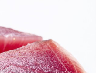 Close-up of Fresh Pink Fruit Slice with Juicy Texture and Vibrant Color