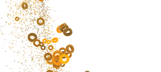 Abstract background with golden rings and sparkles. Perfect for websites, presentations, and more.