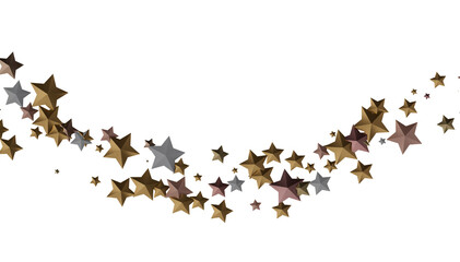 Beautiful background with gold, silver, and bronze stars. Perfect for holidays.