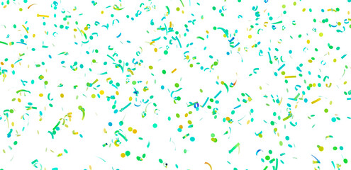 Festive confetti background with teal, green, and yellow. Perfect for party invitations, celebrations, and more.