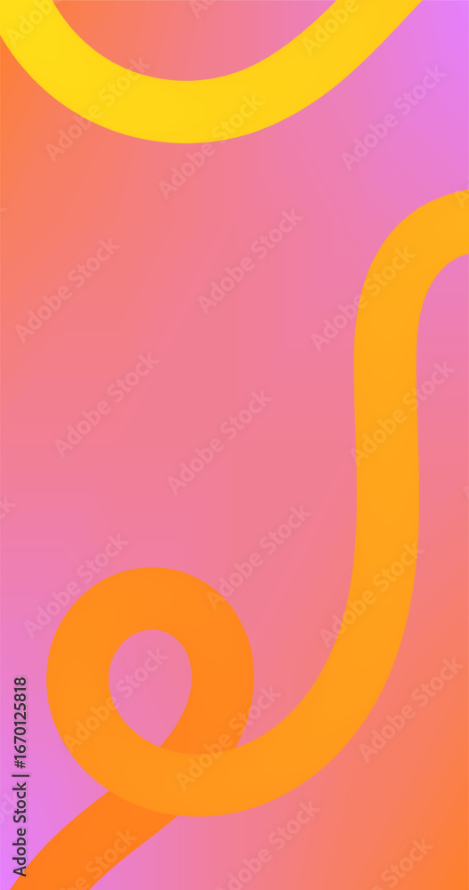 Aufkleber gradient pink red abstract background with gradient orange fluid lines