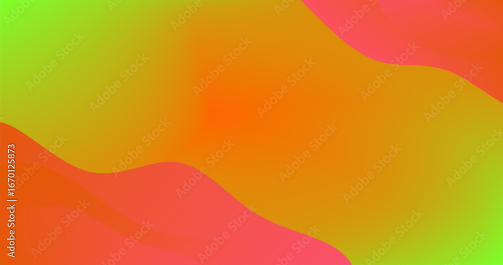 Aufkleber red orange gradient abstract background dynamic fluid futuristic technology style