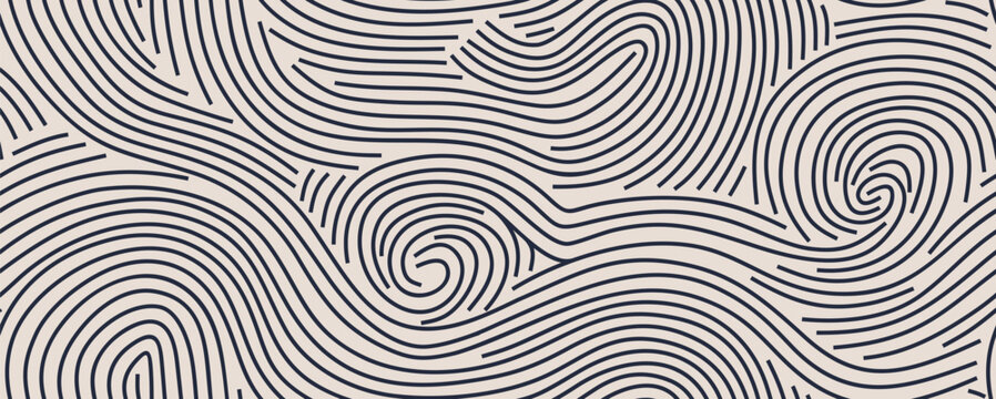 Abstract fingerprint lines seamless pattern background.