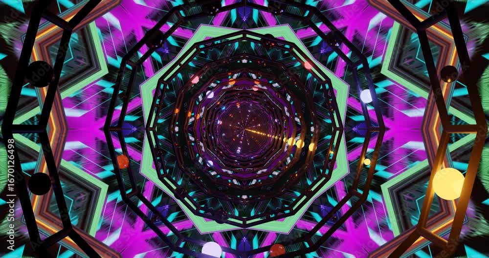 Aufkleber vivid geometric shapes and swirling colors create an immersive visual experience. the pattern contin