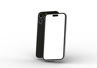 High-quality image of a black iPhone 13 Pro Max mockup with blank screen. Perfect for app presentations.