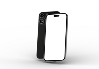 High-quality image of a black iPhone 13 Pro Max mockup with blank screen. Perfect for app presentations.