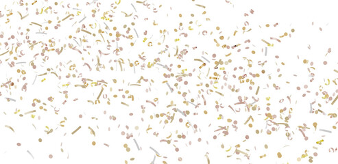 Elegant festive background with gold and rose gold confetti. Perfect for celebrations, parties, and invitations.