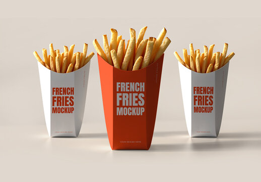 French Fries Packaging Mockup