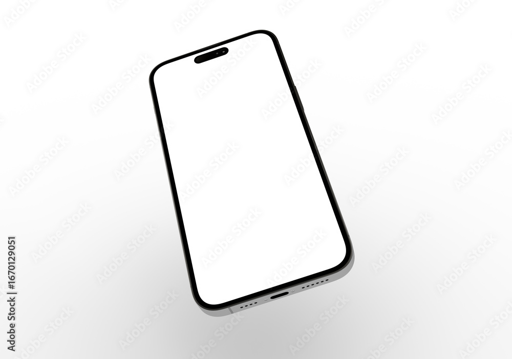 Aufkleber high-quality image of a modern smartphone with a blank screen, perfect for app presentations or webs