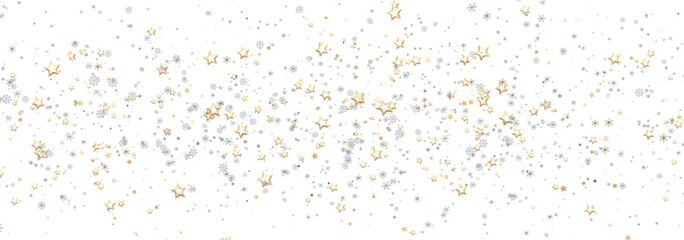 Beautiful background with gold and silver stars. Perfect for holiday or celebration designs.