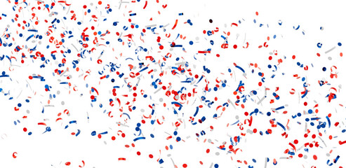 Download this festive image of red, white, and blue confetti perfect for party invitations or celebrations.
