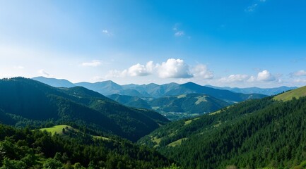 Obraz premium panorama of the mountains in summer
