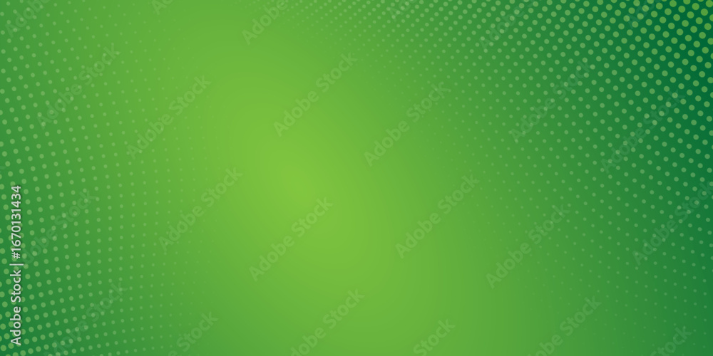 Wall mural abstract green gradient background with curve halftone composition