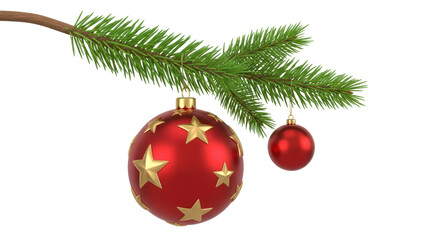 Isolated Christmas Balls