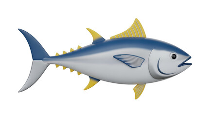 Isolated Tuna Fish