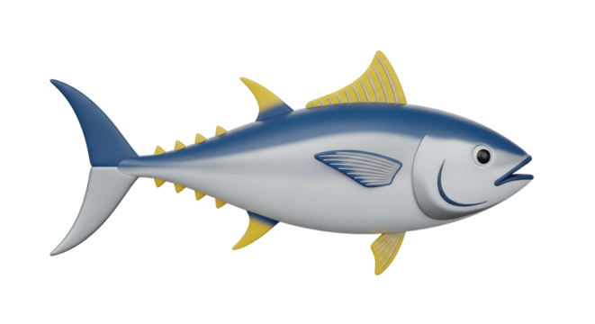 Isolated Tuna Fish