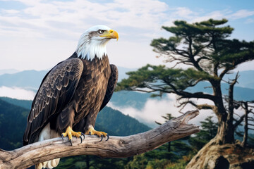Fototapeta premium Eagle animal wildlife nature remix