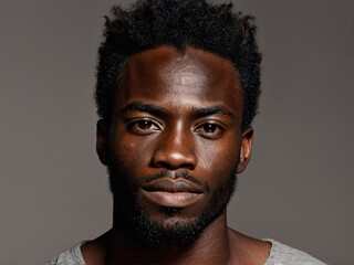 Stylish messy short haircut on man with dark skin tone