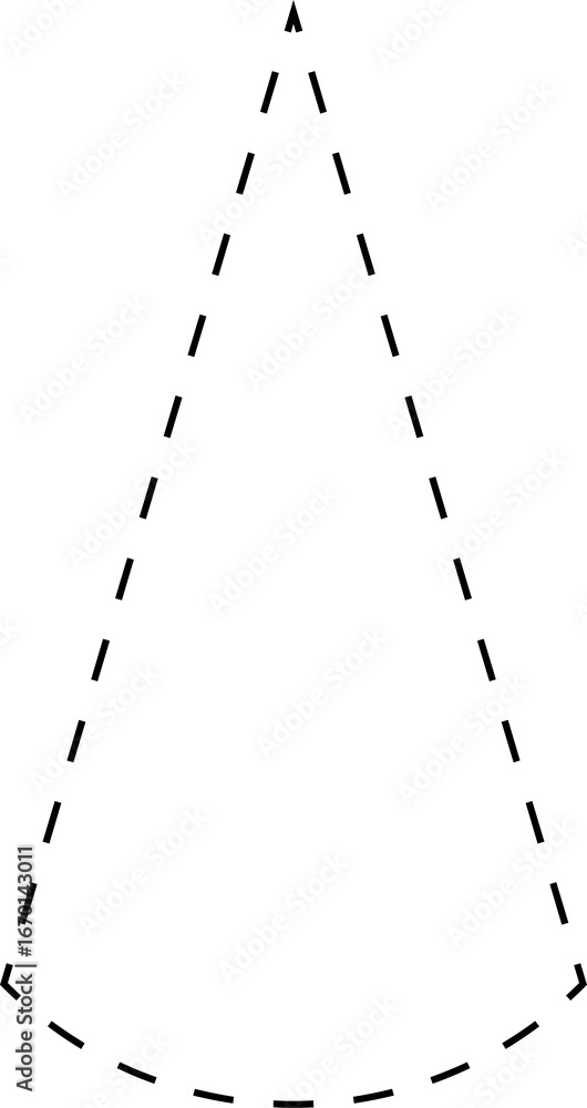 Poster set of triangle dashed line. graphic elements
