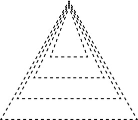 Set of triangle dashed line. Graphic elements