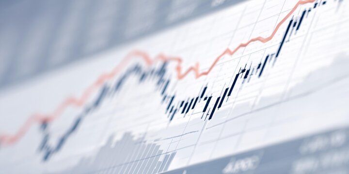 Graph with a red line and a blue line.