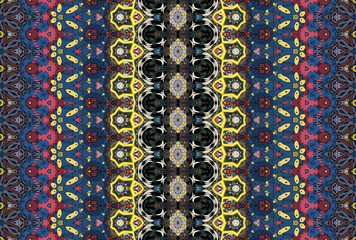 Seamless Design Luxury Tile Wallpaper Graphic Fabric Endless Interior Visual Symmetric Art Perspective Textile Shape Geometric Fashion Template Texture Background Digital Cloth Decoration Pattern.