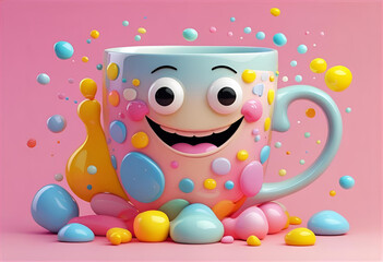 Obraz premium happy birthday mug