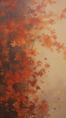 Fall painting plant tree.