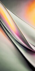 Abstract Metallic Waves Reflecting Warm Gradient Light