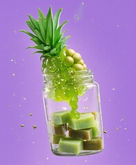glass of water with lime