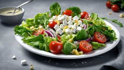 salad with feta cheese and tomatoes