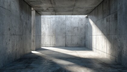 Obraz premium Empty Underpass Tunnel with Natural Light Streaming Through Opening and Shadows