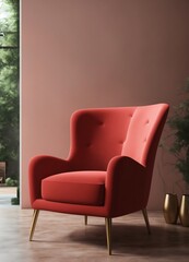 red leather sofa