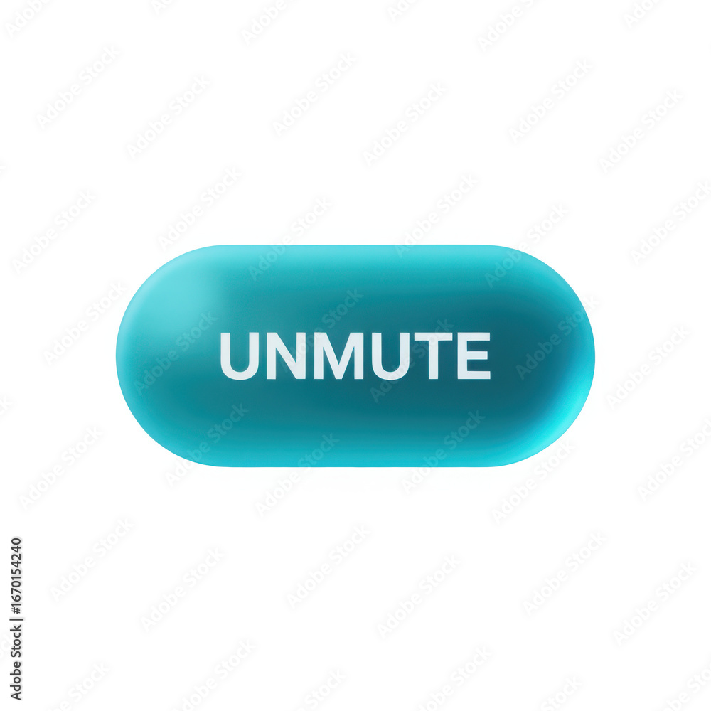 Fototapete captivating glowing blue unmute button symbol for digital interfaces and communication platforms enh