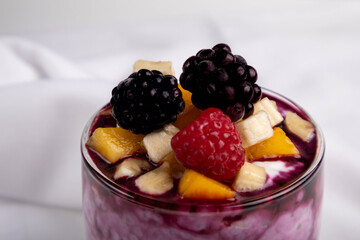 chia with Greek yogurt and berries