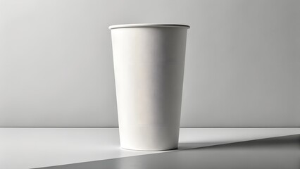 Tall White Cylindrical Ceramic Vase Minimalist Design