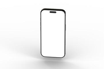 High-quality image of a modern smartphone with a blank screen, perfect for app presentations or website mockups.
