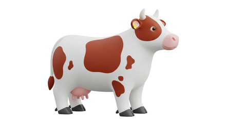 Isolated cartoon cow