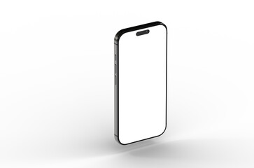 High-quality image of a modern smartphone with a blank screen, perfect for app presentations or website mockups. Download now!