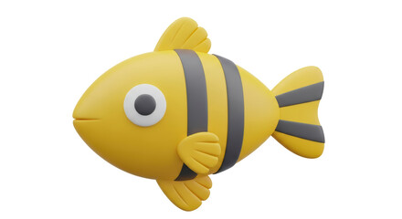 Isolated cartoon fish